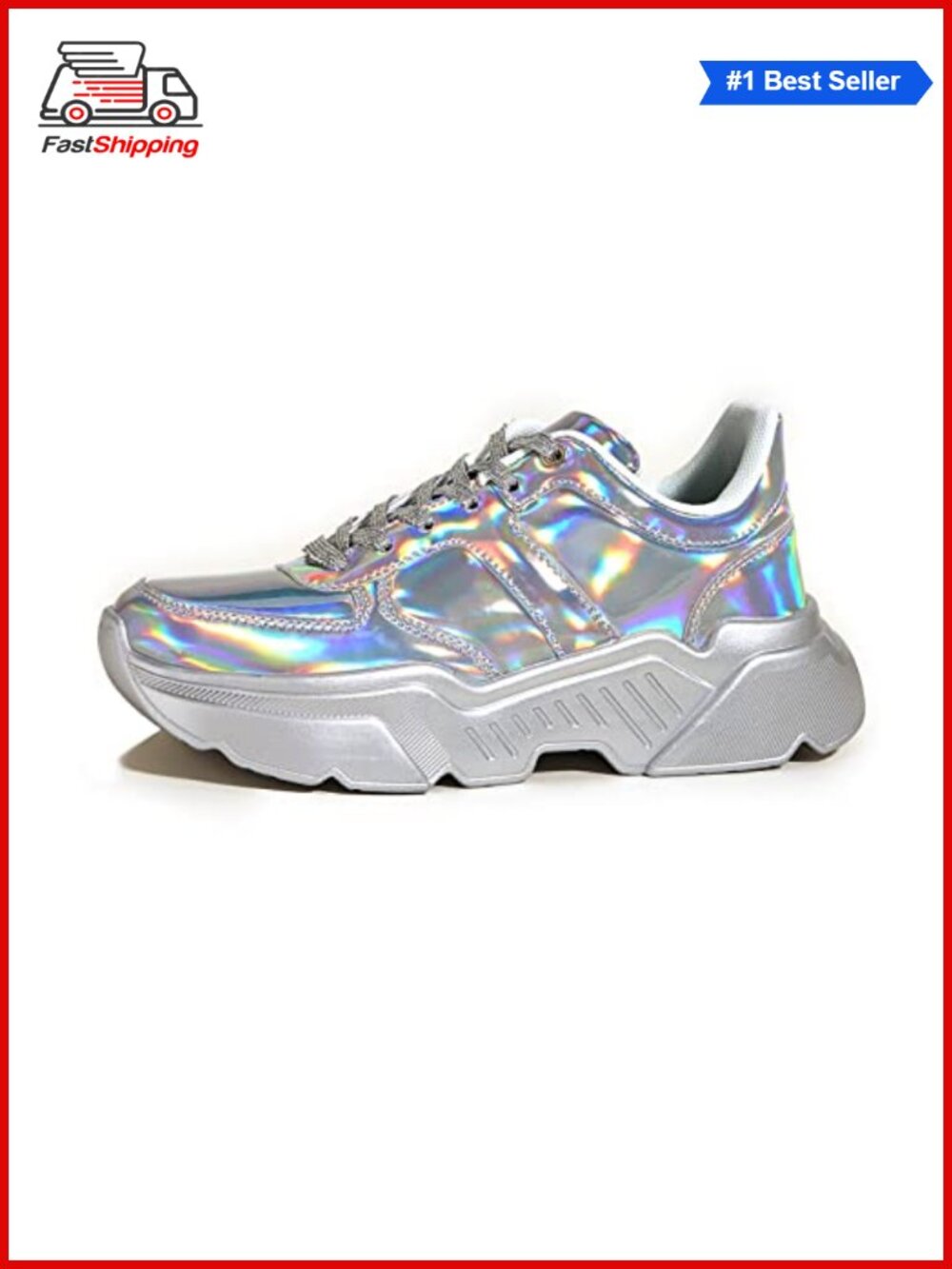 ✨BELOS Women Platform Chunky Sneakers Fashion Dad Sneakers Vegan Faux Leather